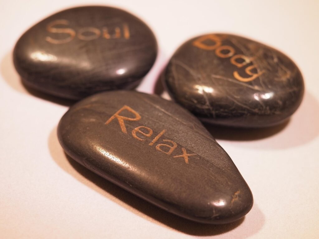 Three brown Stone Soul, Body and Relax